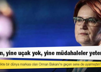 Akşener: Beceriksizlikte bir dünya markası olan Orman Bakanı’nı geçen sene de uyarmıştım; bugün, yine uçak yok, yine müdahaleler yetersiz