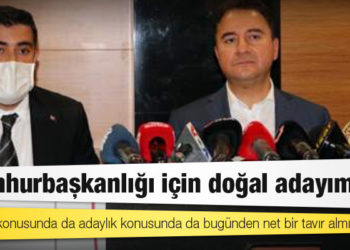 Ali Babacan: Cumhurbaşkanlığı için doğal adayım