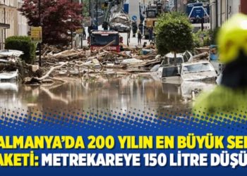 Almanya&rsquo;da 200 yılın en b&uuml;y&uuml;k sel felaketi: Metrekareye 150 litre d&uuml;ş&uuml;yor