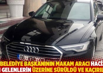 "Belediye başkanının makam aracı haciz i&ccedil;in gelenlerin &uuml;zerine s&uuml;r&uuml;ld&uuml; ve ka&ccedil;ırıldı"
