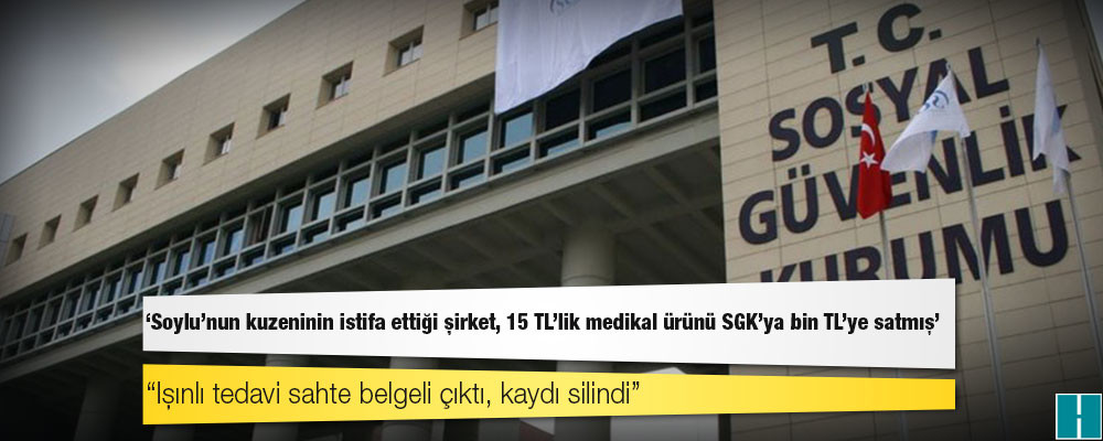 CHP Ankara Milletvekili Murat Emir: Soylu’nun kuzeninin istifa ettiği şirket, 15 TL’lik medikal ürünü SGK’ya bin TL’ye satmış