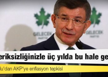 Davutoğlu'dan AKP'ye enflasyon tepkisi: 'Beceriksizliğinizle üç yılda bu hale geldi'