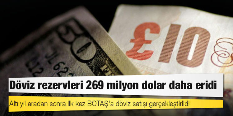 Döviz rezervleri 269 milyon dolar daha eridi