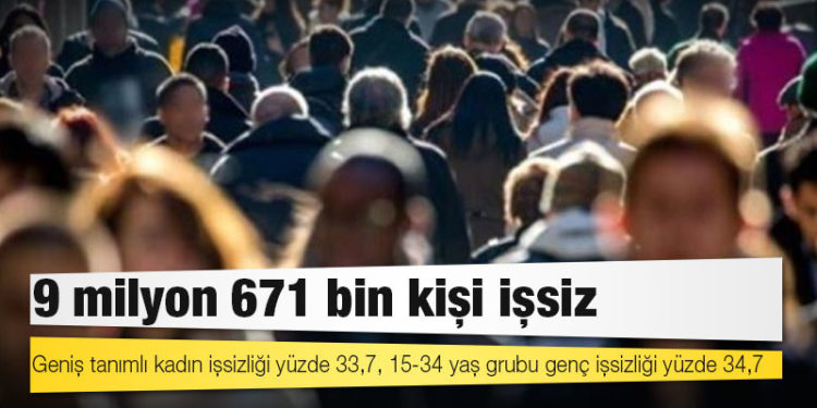 DİSK-AR: 9 milyon 671 bin kişi işsiz