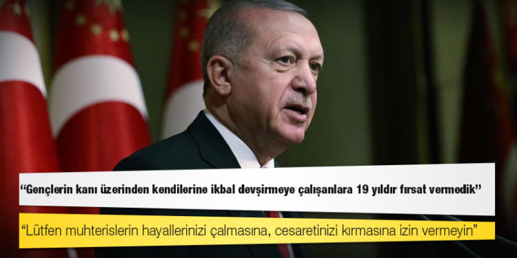 Erdoğan gençlere seslendi: Lütfen muhterislerin hayallerinizi çalmasına, cesaretinizi kırmasına izin vermeyin