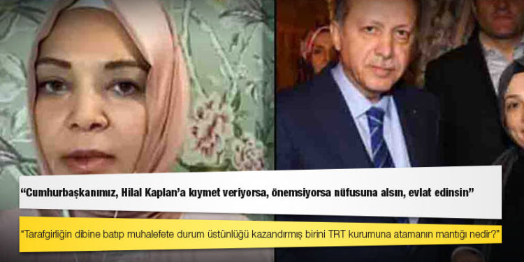 Eski AKP milletvekili aday adayı, yazar Hacer Haniç: Cumhurbaşkanımız, Hilal Kaplan'a kıymet veriyorsa, önemsiyorsa nüfusuna alsın, evlat edinsin