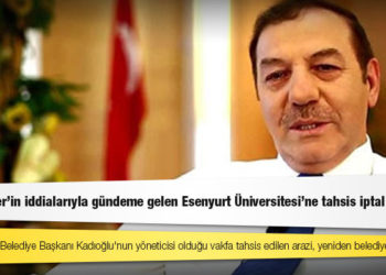 Eski Esenyurt Belediye Başkanı Kadıoğlu'nun yöneticisi olduğu vakfa tahsis edilen arazi, yeniden belediyeye geçti