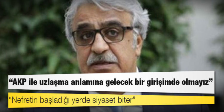 HDP Eş Genel Başkanı Sancar: 'AKP'yle uzlaşma' anlamına gelecek herhangi bir yaklaşımın veya girişimin içinde yer almayız
