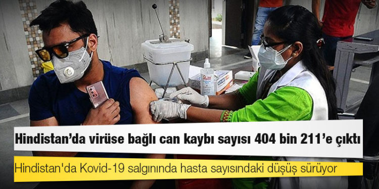 Hindistan'da Kovid-19 nedeniyle ölenlerin sayısı 404 bin 211'e yükseldi