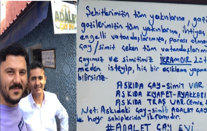 Hukuksuzca ihraç olan KHK’lı asker çay ocağına ‘adalet’ ismini verdi