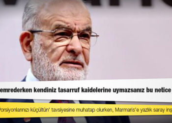 Karamollaoğlu: İnsanımız 'Porsiyonlarınızı küçültün' tavsiyesine muhatap olurken, Marmaris'e yazlık saray inşa ediliyor