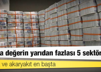 Katma değerin yarıdan fazlası 5 sektörden: Sigara ve akaryakıt en başta