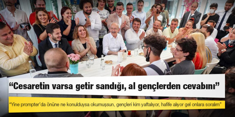 Kılıçdaroğlu'ndan Erdoğan'a: Yine prompter’da önüne ne konulduysa okumuşsun, gençleri kim yaftalıyor, hafife alıyor gel onlara soralım