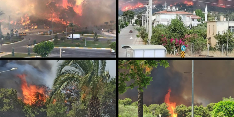 Manavgat alevlere teslim; orman yangını yerleşim yerlerine sıçradı