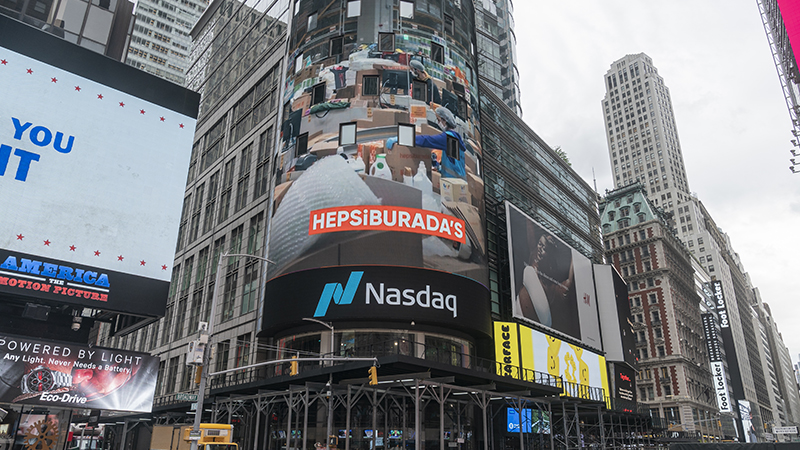 Nasdaq'da işlem gören Hepsiburada hisseleri yüzde 12 yükseldi