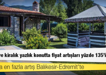 Satılık ve kiralık yazlık konutta fiyat artışları yüzde 135'i buldu!