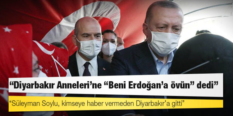 Soylu, Erdoğan’dan önce Diyarbakır’a gidip HDP önünde bekleyen ailelere ‘Erdoğan’a beni övün dedi’ iddiası
