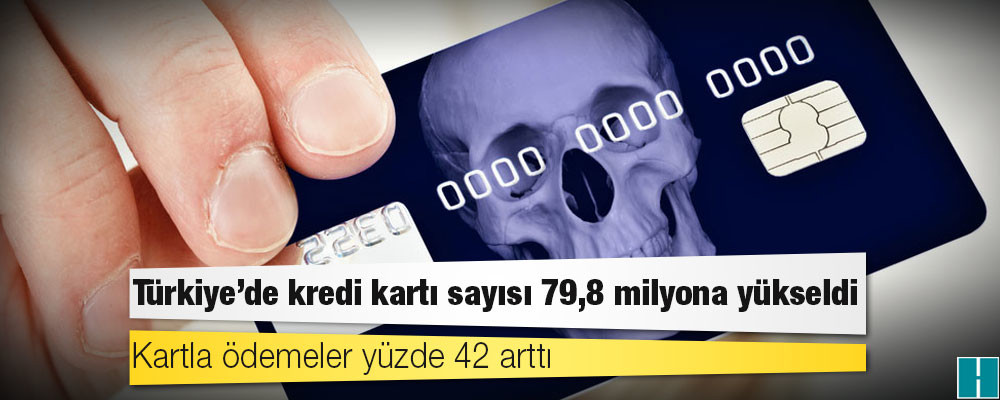 Türkiye’de kredi kartı sayısı 79,8 milyona yükseldi, kartla ödemeler yüzde 42 arttı