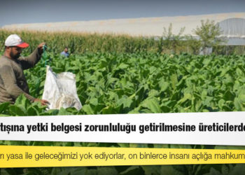 Tütün satışına yetki belgesi zorunluluğu getirilmesine üreticilerden tepki