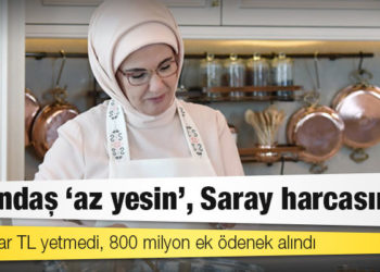 Vatandaş ‘az yesin’, Saray harcasın: 2,8 milyar TL yetmedi, 800 milyon ek ödenek alındı