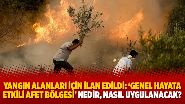 Yangın alanları için ilan edildi: ‘Genel hayata etkili afet bölgesi’ nedir, nasıl uygulanacak?