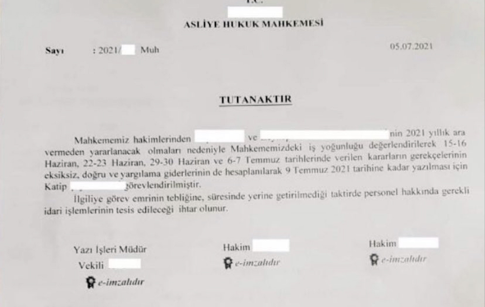 Yargıda gelinen son nokta; adalet, zabıt katiplerine emanet!