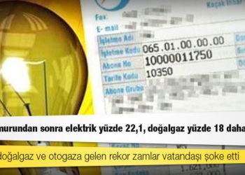 Zam yağmurundan sonra elektrik yüzde 22,1, doğalgaz yüzde 18 daha pahalı