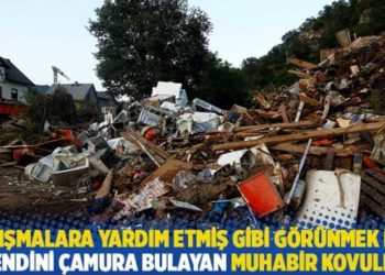 &Ccedil;alışmalara yardım etmiş gibi g&ouml;r&uuml;nmek i&ccedil;in kendini &ccedil;amura bulayan muhabir kovuldu