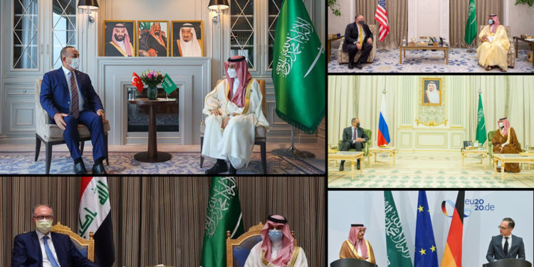 Çavuşoğlu Suudi mevkidaşıyla görüştü; arkasında Türk bayrağı yoktu