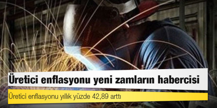 Üretici enflasyonu yıllık yüzde 42,89 arttı
