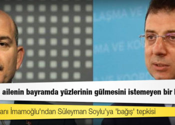 İmamoğlu'ndan Soylu'ya 'bağış' tepkisi: 132 bin ailenin bayramda yüzlerinin gülmesini istemeyen bir kişi var, o da içişleri bakanı