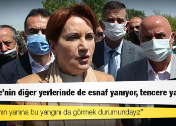 Akşener: 'Yangın varken geziyorsunuz' dediler, Türkiye’nin diğer yerlerinde de esnaf yanıyor, tencere yanıyor