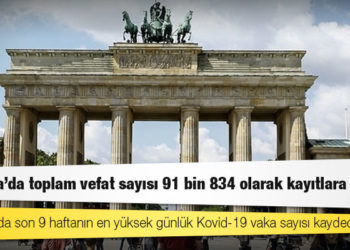 Almanya'da Kovid-19 nedeniyle ölenlerin sayısı 91 bin 834'e yükseldi