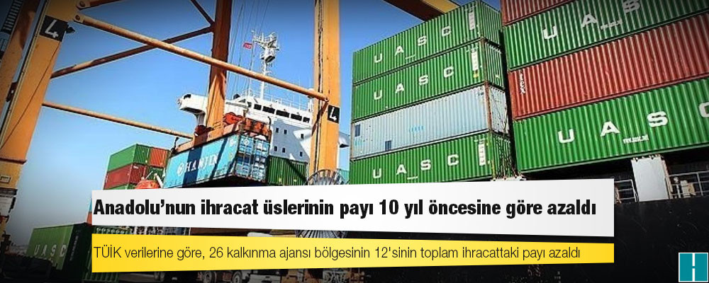 Anadolu'nun ihracat üslerinin payı 10 yıl öncesine göre azaldı