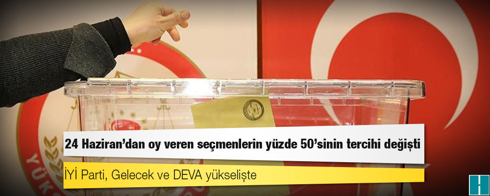 Anket: 24 Haziran’dan oy veren seçmenlerin yüzde 50’sinin tercihi değişti