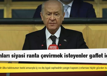 Bahçeli: Yönetilmeyen bir ülke tablosunun tesisi amacıyla iç ve dış işgal cephesinin yangın kapısını zorlaması hiçbir gözden kaçmamaktadır