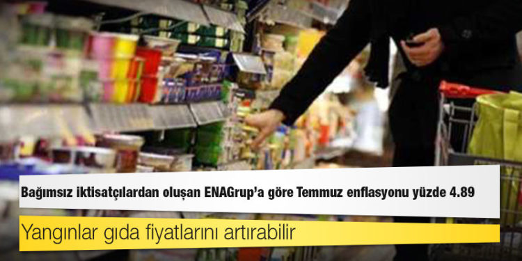 Bağımsız iktisatçılardan oluşan ENAGrup'a göre Temmuz enflasyonu yüzde 4.89