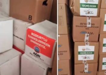 Bozkurt’taki selzedelere toplanan yardımlar, selden etkilenmeyen Gerze’de AKP’lilere dağıtıldı