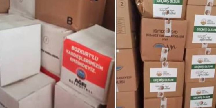 Bozkurt’taki selzedelere toplanan yardımlar, selden etkilenmeyen Gerze’de AKP’lilere dağıtıldı