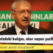 CHP lideri Kılıçdaroğlu: Ormanın, denizdeki balığın, akar suyun partisi olur mu? Varsa bir yanlışlık hep beraber gitmeliyiz üzerine