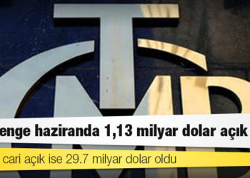 Cari denge haziranda 1,13 milyar dolar açık verdi