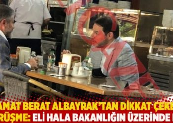 Damat Berat Albayrak'tan dikkat &ccedil;eken g&ouml;r&uuml;şme: Eli hala bakanlığın &uuml;zerinde mi?
