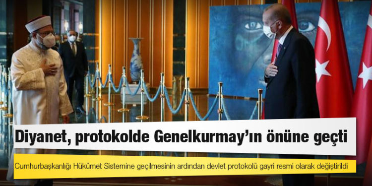Diyanet, protokolde Genelkurmay'ın önüne geçti
