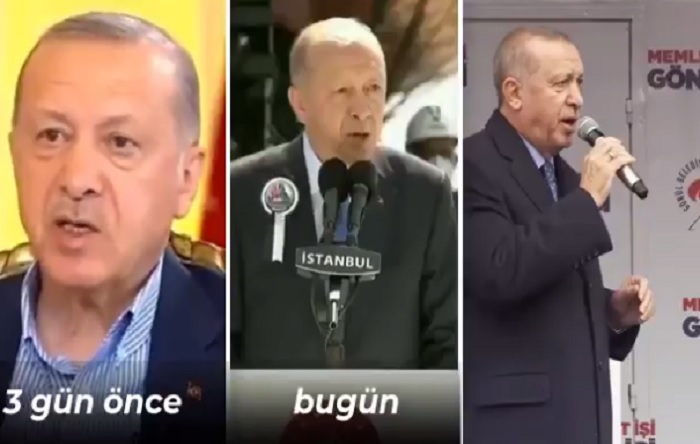 Erdoğan 3 günde kendini yalanladı