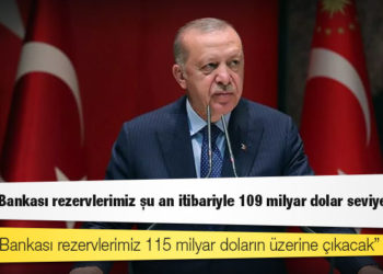 Erdoğan: Merkez Bankası rezervlerimiz 109 milyar dolar seviyesinde