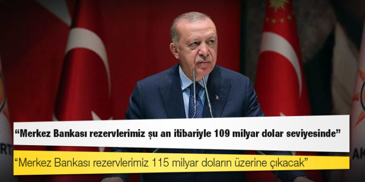 Erdoğan: Merkez Bankası rezervlerimiz 109 milyar dolar seviyesinde