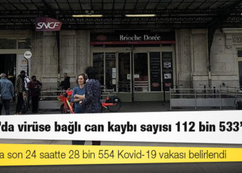 Fransa'da Kovid-19 nedeniyle ölenlerin sayısı 112 bin 533’e yükseldi
