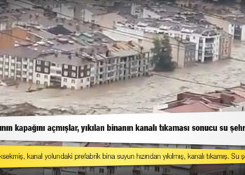 Gazeteci Melis Alphan: HES barajının kapağını açmışlar, yıkılan binanın kanalı tıkaması sonucu su şehre taşmış