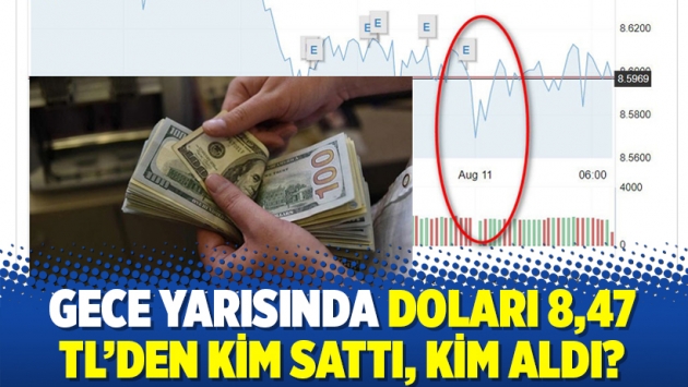 Gece yarısında doları 8,47 TL’den kim sattı, kim aldı?