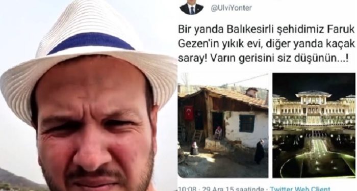 Gökbakar’ı hedef gösteren MHP’li Yönter’in sildiği ‘Kaçak Saray’ tweeti yeniden gündemde
